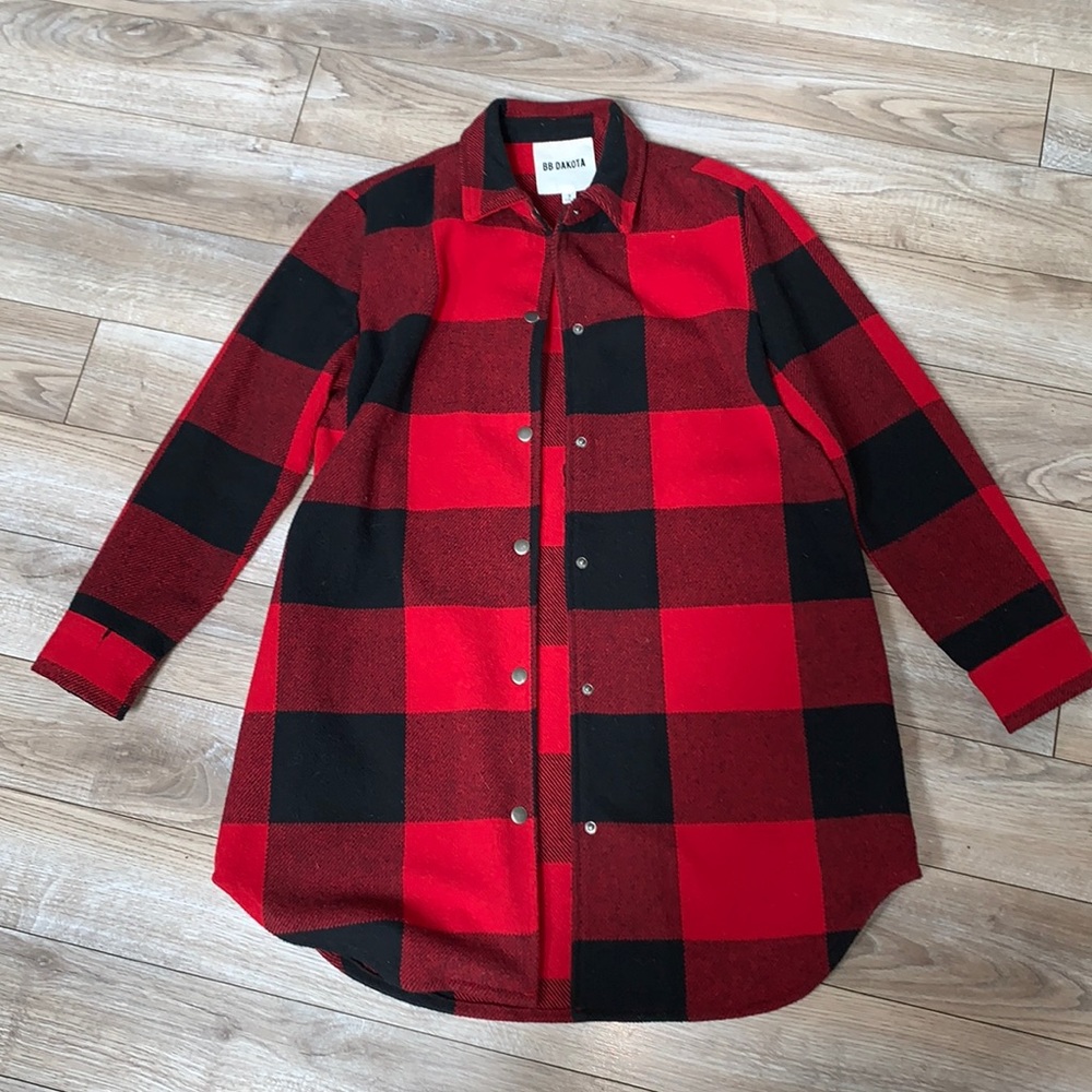 BB DAKOTA plaid coat